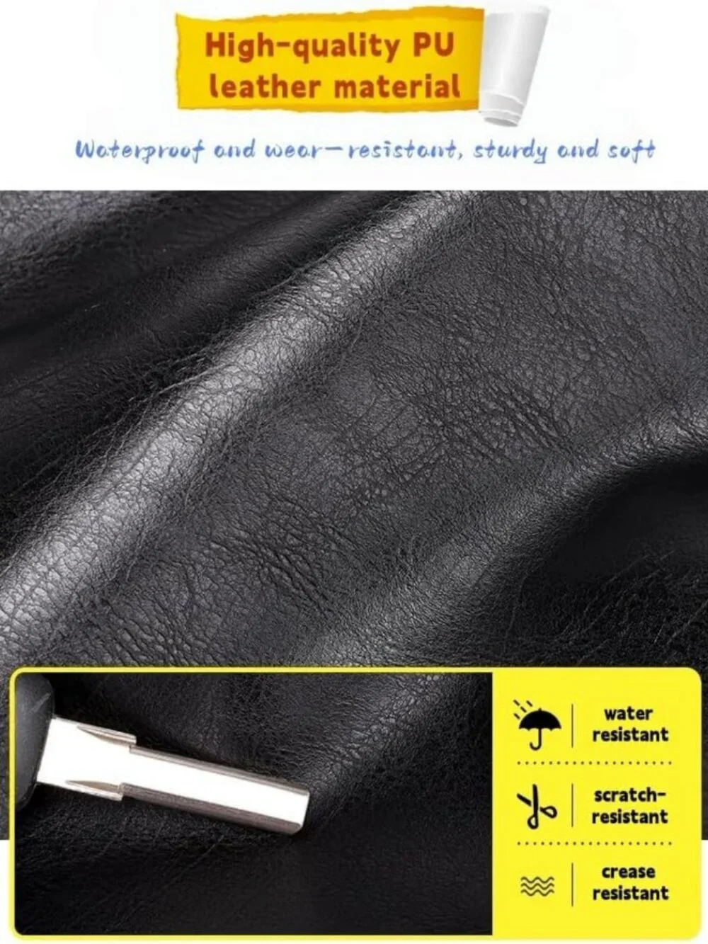 Stylish Waterproof Leather Backpack with USB Charging Port for Work & Travel